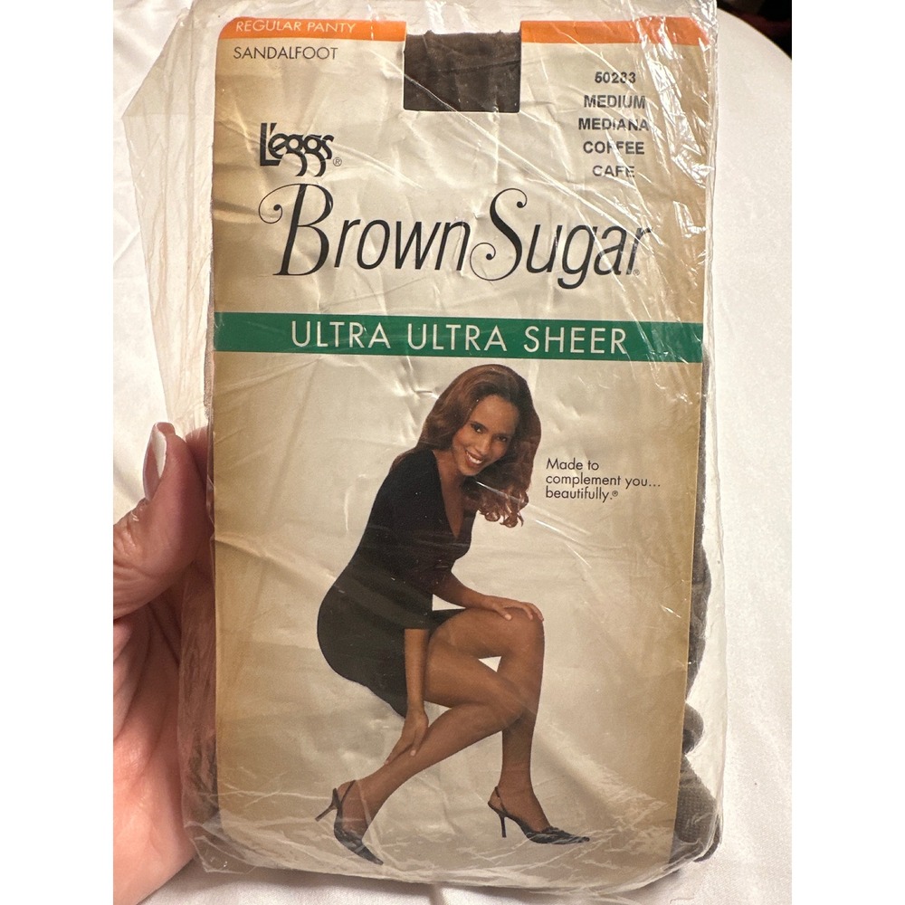 Leggs Brown Sugar Ultra Ultra Sheer Pantyhose Coffee Medium 50283 Sandalfoot